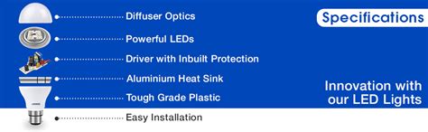 Buy Luminous 9W B22 LED Cool Day Light Bulb - Pack of 6 Online at Low ...