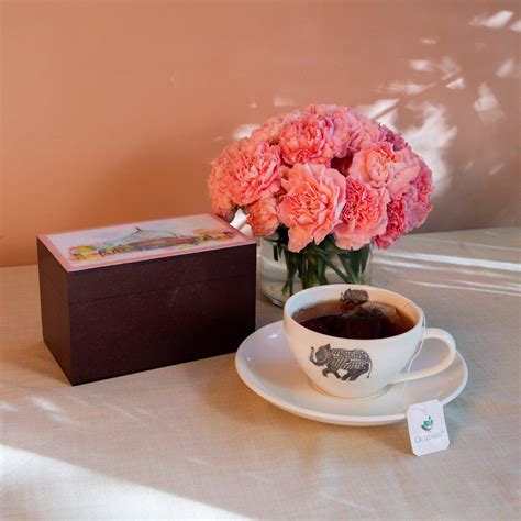 Assortment of Fine Teas- 30 Tea Bags Taj Print Wooden Box – Octavius