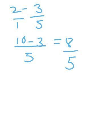 2subtrat 3by5 in fraction - Brainly.in