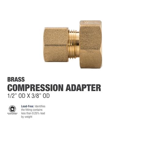 Proline Series 1/2-in x 3/8-in Compression Adapter Fitting CP-230NLB at ...