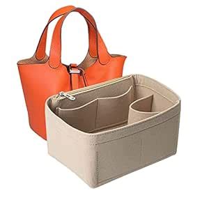 Lckaey Purse Organizer insert for picotin 22 insert 1098beige-M ...