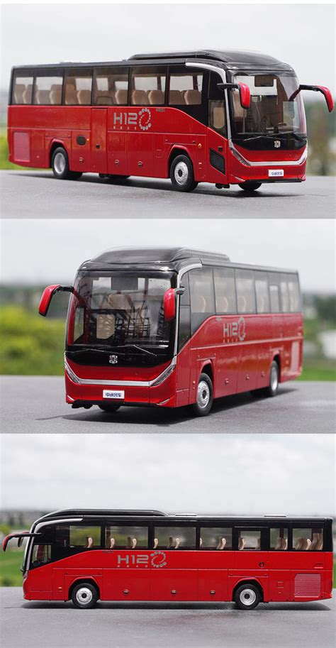 Original factory 1:36 zhongtong super Bus H12 red diecast alloy bus mo ...