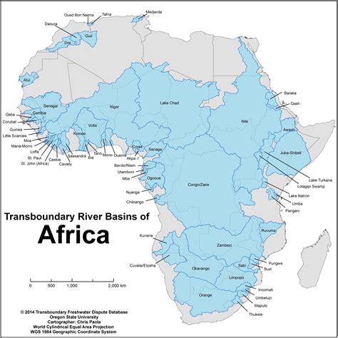 Africa River Map