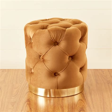 Buy Dante Fabric Ottoman - Brown from Home Centre at just INR 3248.0
