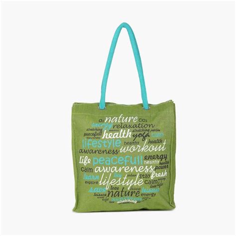 Buy Livia Printed Shopping Jute Bag from Home Centre at just INR 299.0