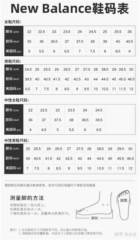 中国标准鞋码对照表