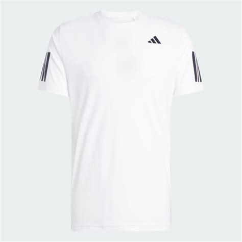 adidas Club Tennis Climacool 3-Stripes Tee - White | Free Shipping with ...