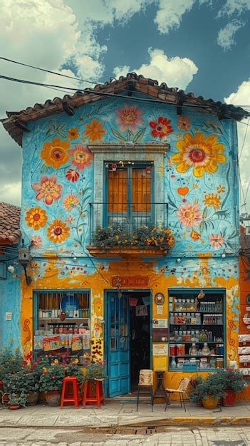 Casa tradizionale messicana colorata | Immagine generata dall'IA