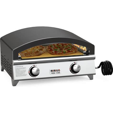 Mimiuo 25 Inch Outdoor Gas Pizza Oven, Portable Propane Pizza Oven with ...