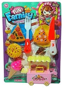 Buy Plastic Pizza Ice Creem Toy Set for Kids. Online at Low Prices in ...