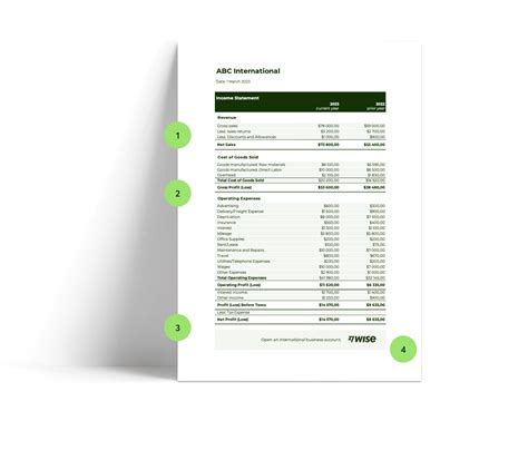 Profit And Loss Statement Template Free Printable Profit And Loss ...