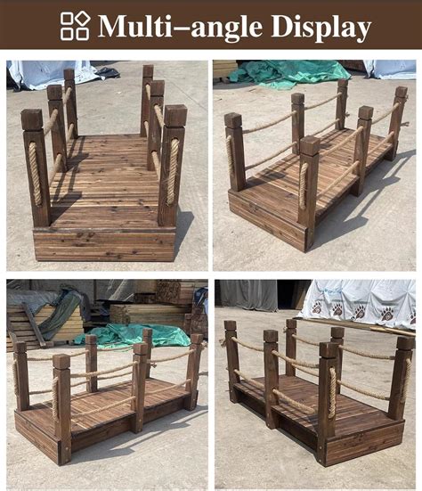 ZIMGOD Flat Wood Bridge for Outdoor Pond Garden, Heavy Duty India | Ubuy