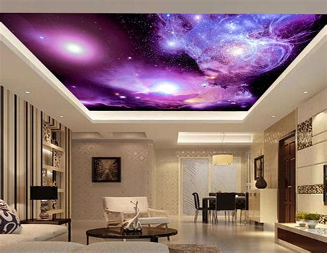 Avikalp MWZ3253 Solar System Space Clouds HD Wallpaper for Ceiling ...