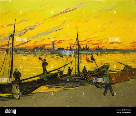 Vincent Van Gogh painting The Stevedores - 1888; Post Impressionism ...