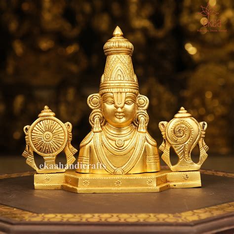 Brass Tirupati Balaji Bust Statue – Ekaa Handicrafts