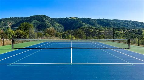 Wallpaper tennis, court, hills, trees, sport hd, picture, image