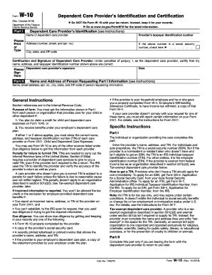 IRS W-10 form | pdfFiller