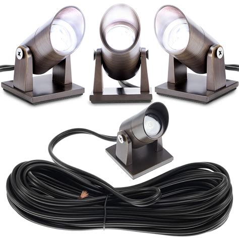 Rossesay 3 Pack Waterproof Brass Underwater Light Ip65 Pond Lights LED ...