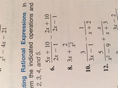 Solved Adding and subtracting Rational Expressions 3x + | Chegg.com