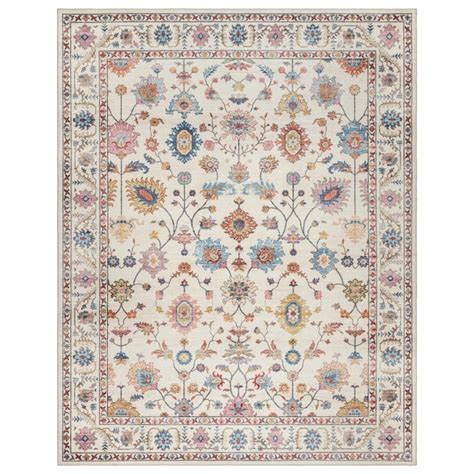 GERTMENIAN 8 X 10 (ft) Ivory Indoor Medallion Area Rug 28548 at Lowes.com