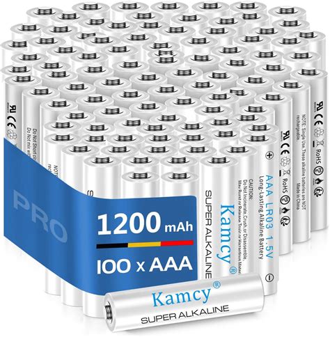 Amazon.com: KAMCY AAA Batteries 100 Pack - Alkaline Triple A Batteries ...