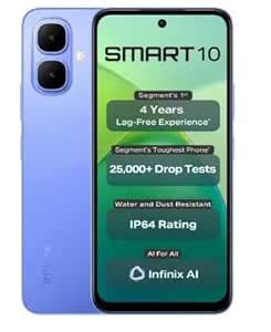 Infinix Smart 10, Iris Blue (4GB, 64GB) : Amazon.in: Electronics