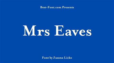 Mrs Eaves Font Free Download