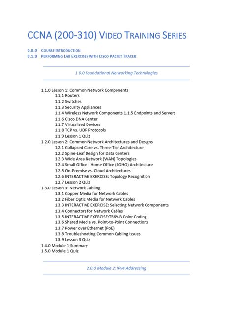 Image result for CCNA Course Outline PDF