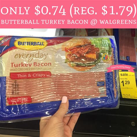 PRINT! Only $0.74 (Regular $1.79) Butterball Turkey Bacon @ Walgreens ...