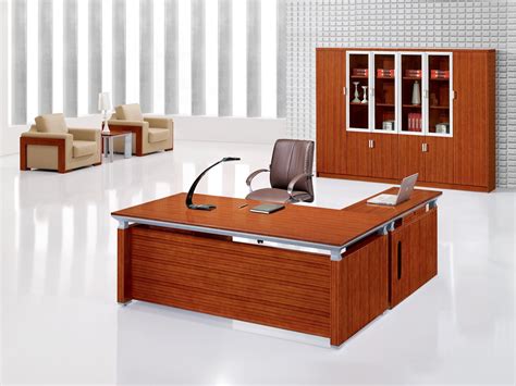 实木油漆班台老板桌,北京办公桌厂家-铭冠办公家具