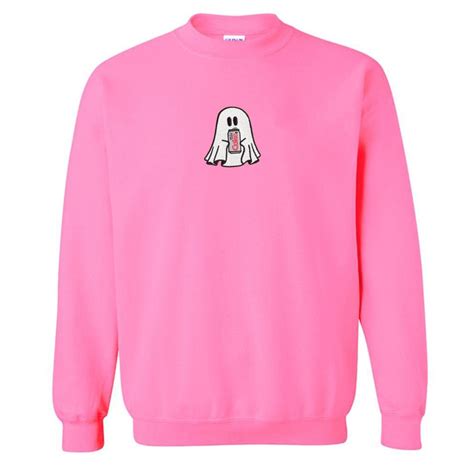 'Diet Coke Ghost' Embroidered Crewneck Sweatshirt – United Monograms
