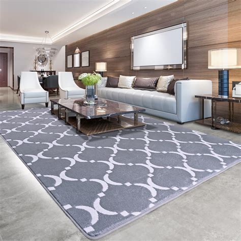 Comeet Modern Geometric Shag Area Rug for Bedroom, 6'x9' Memory Foam ...