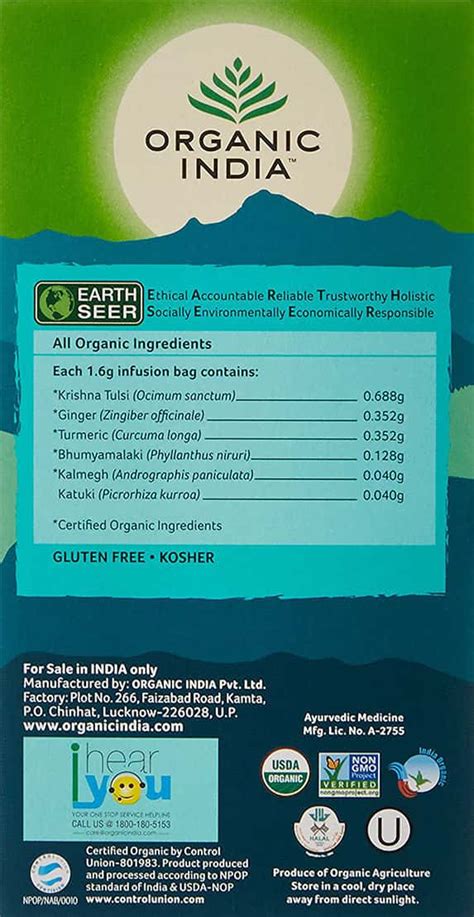 Buy ORGANIC INDIA TULSI CLEANSE TEA BAG 25'S Online & Get Upto 60% OFF ...