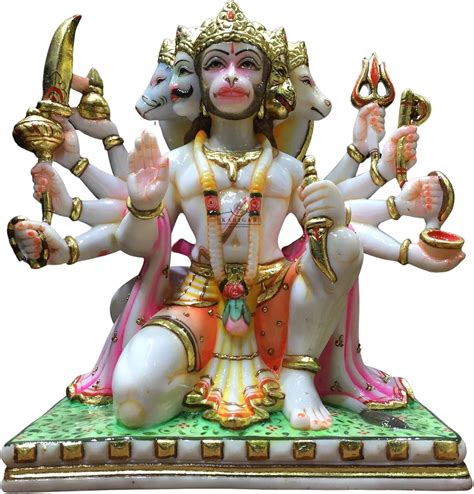 KARIGAROFFICIAL Hanuman Statue Murti 12 inches Large Gold Leaf India | Ubuy