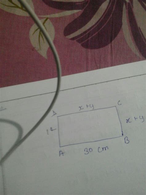 in fig abcd is a rectangle find the value of x and y - Brainly.in