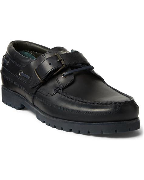 Polo Ralph Lauren Ranger X Alex Dymond Boat Shoe in Black for Men | Lyst