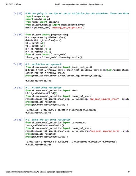 Cross Validation in Python 的图像结果