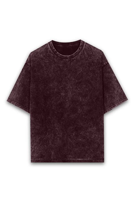 Acid Wash Oversized T-Shirt Maroon – MasteeZone