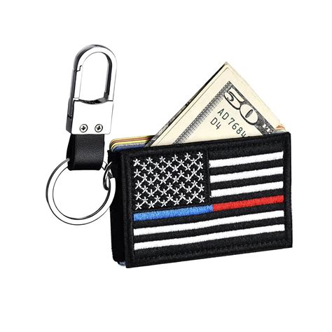 iCraft-94080W Slim Front Pocket USA Flag Tactical Patch Wallet (Thin ...