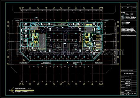 Autocad floor plans of the basement levels of the commercial center ...