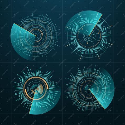 Круглые круги футуристические диаграммы интерфейс HUD Будущая ...