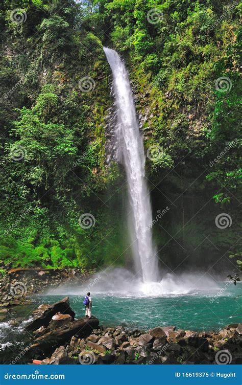 La Fortuna Waterfall, Costa Rica Stock Image - Image of outdoor, hiking ...