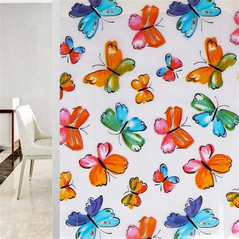 Buy GREEWELT Butterfly Window Stickers for Privacy Glass Film Frosting ...