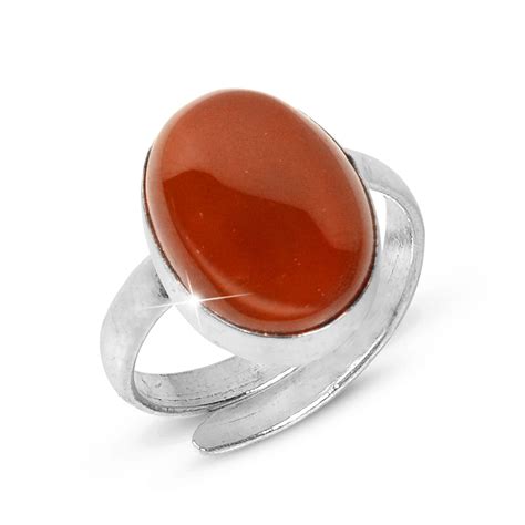 Reiki Crystal Products Natural Red Onyx Ring, Red Onyx Gemstone Ring ...