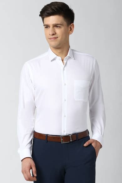 Buy Men White Full Sleeves Formal Shirt Online - 594670 | Peter England