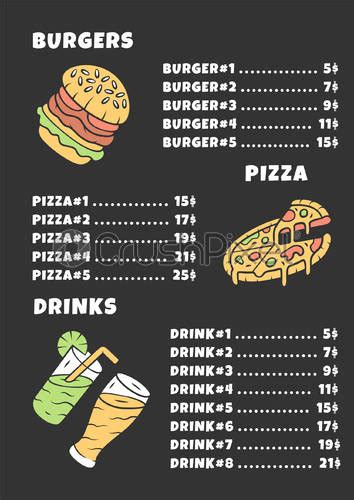 Fast Food Menu 的图像结果