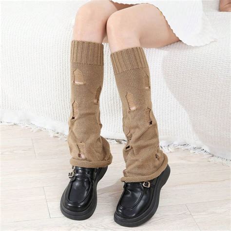 1 Pair Of Ripped Beggar Fashion Y2k Hot Girl Wide-Leg Flared Sock ...