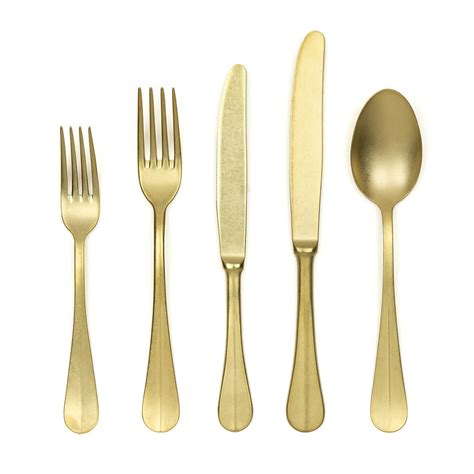 Matt Gold Cutlery Set - Orra Collections Wedding Hire
