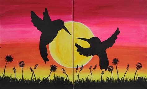 “Hummingbird Love” - BYOB Public Class Room B | Chicago Sip & Paint