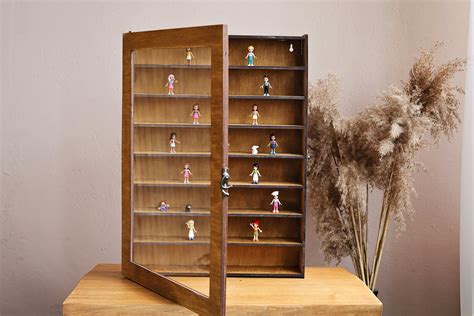 Display Case for Collectibles, Display Case for Figures, Wood Display ...